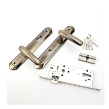 Aluminum lever with iron front plate 85*45MM door locks handle in Africa Market